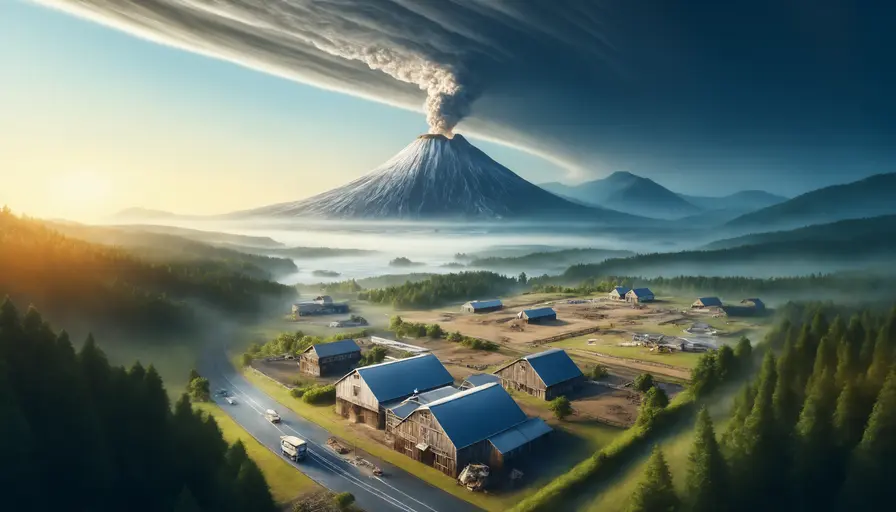 活火山の噴火のイメージ画像